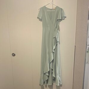 Altar'd State Light Green Asymmetrical Dress